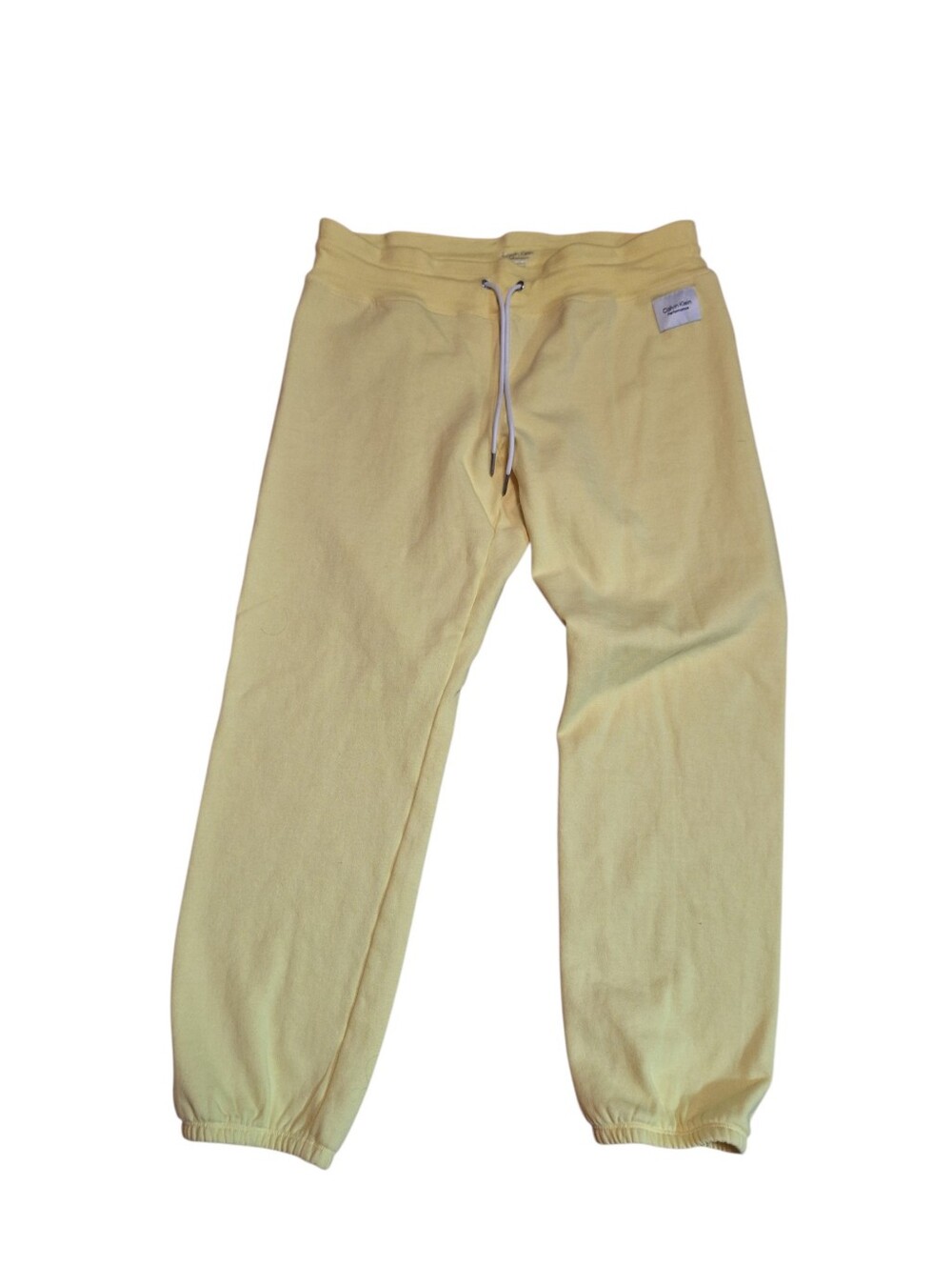 Calvin Klein Performance Light Yellow Drawstring Sweatpants XL Cozy GYM athletic